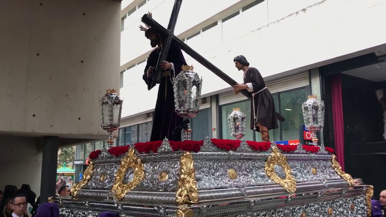 VIERNES SANTO 2019. SALIDA N. P. JESÚS NAZARENO COFRADÍA 15+1 HOSPITALET((OH! PECADOR,MARCHA REAL)