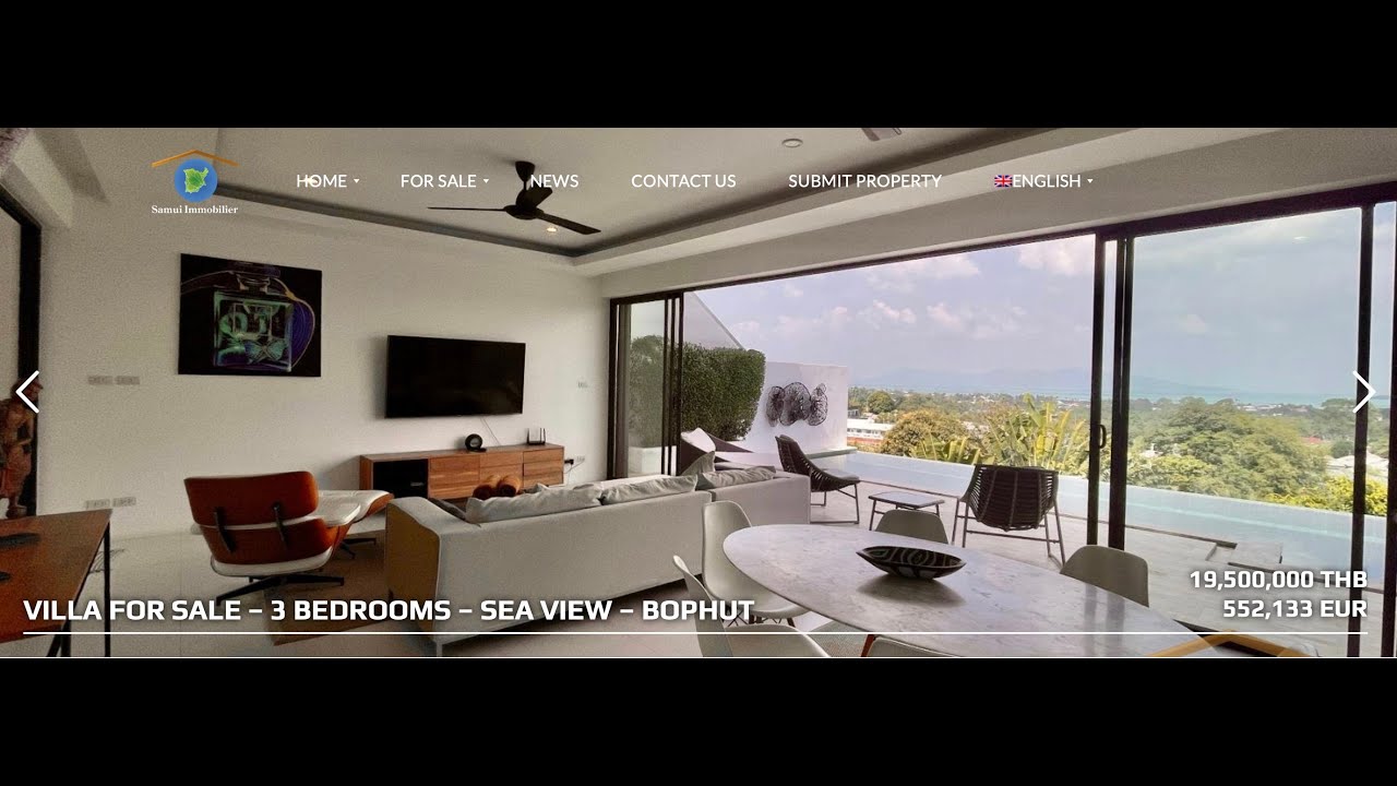 VM245 - Sea view villa 3 bedrooms with pool - Bophut - Koh Samui