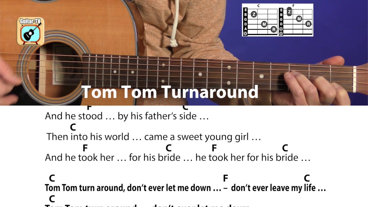 Tom Tom Turnaround - New Word / Sweet,  Cover, Chords & Lyrics, Guitar Lesson