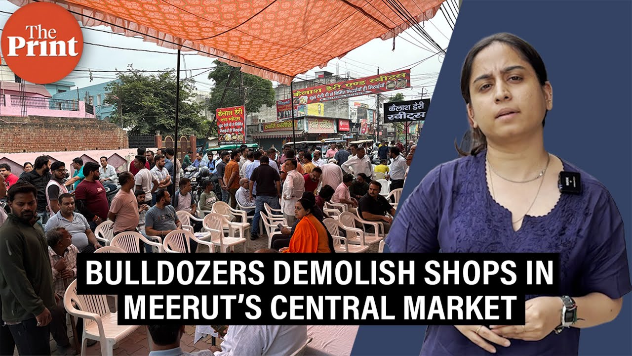 Bulldozers raze Meerut&rsquo;s 'Connaught Place'. It's a story of master plan vs &lsquo;organic markets&rsquo;
