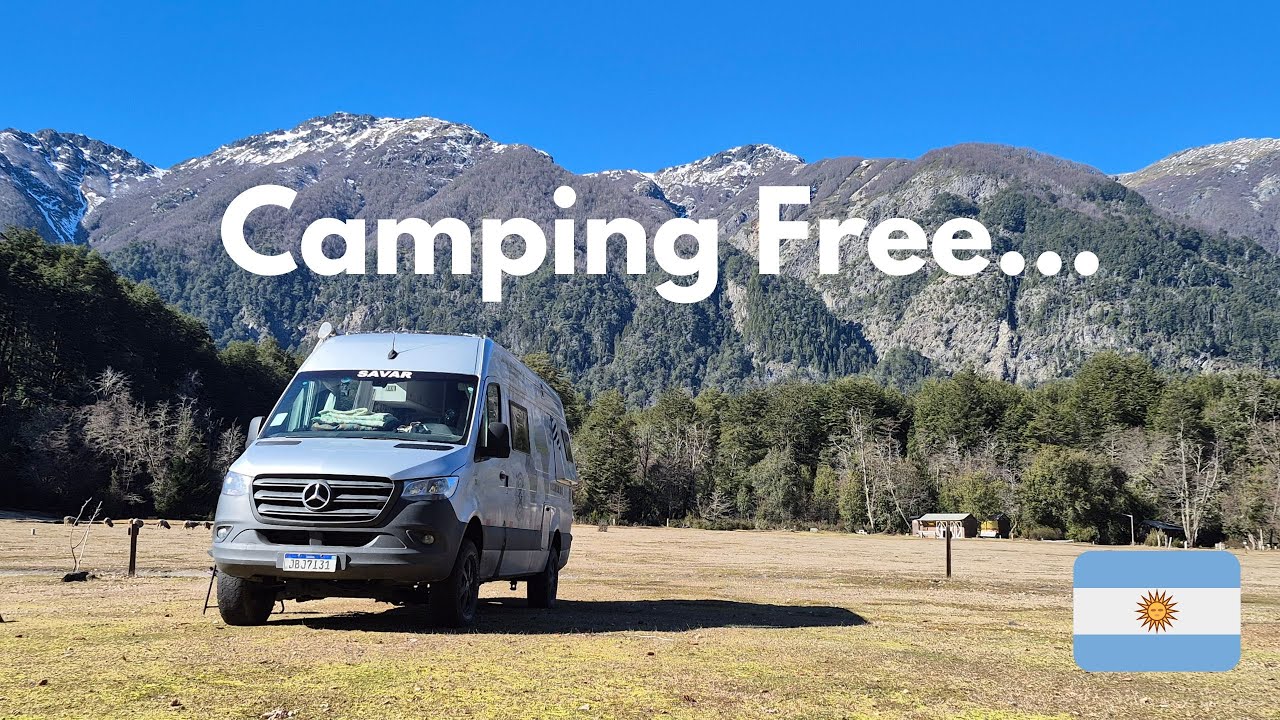 De motorhome pela RN40, no inverno, achamos um belo Camping Agreste às margens do Rio Pichi Traful.