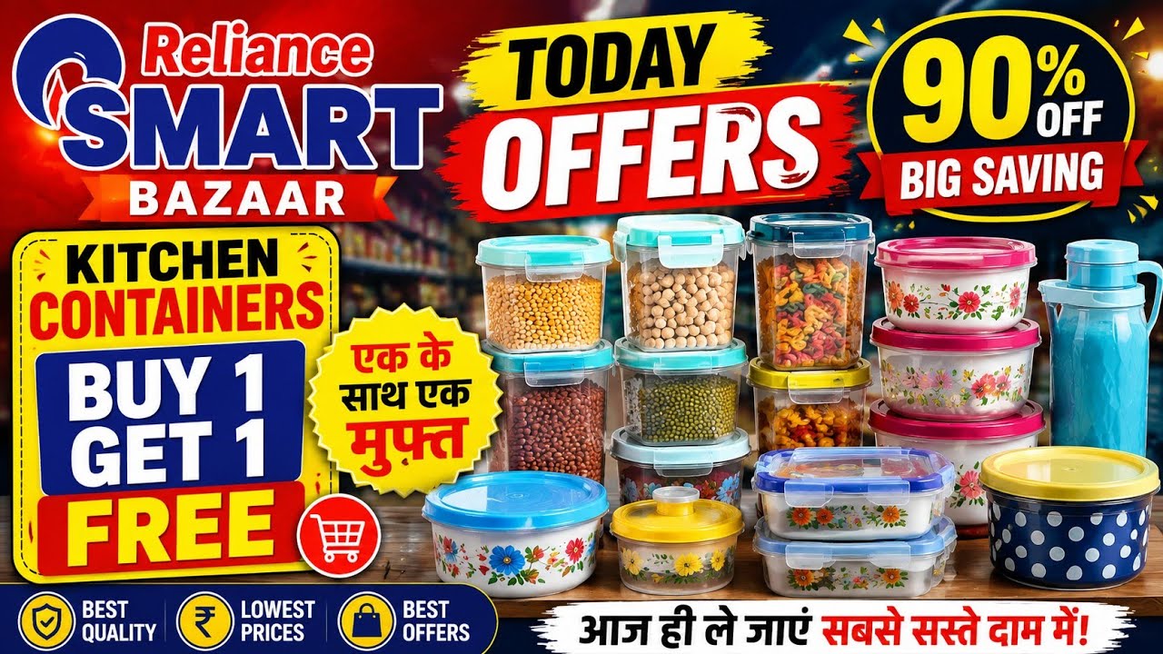 🔥Reliance Smart Bazar Offers Today clearance sale 90%off All Crockery Items 👈😱|Buy 1 Get 1 Free 👈🔥|