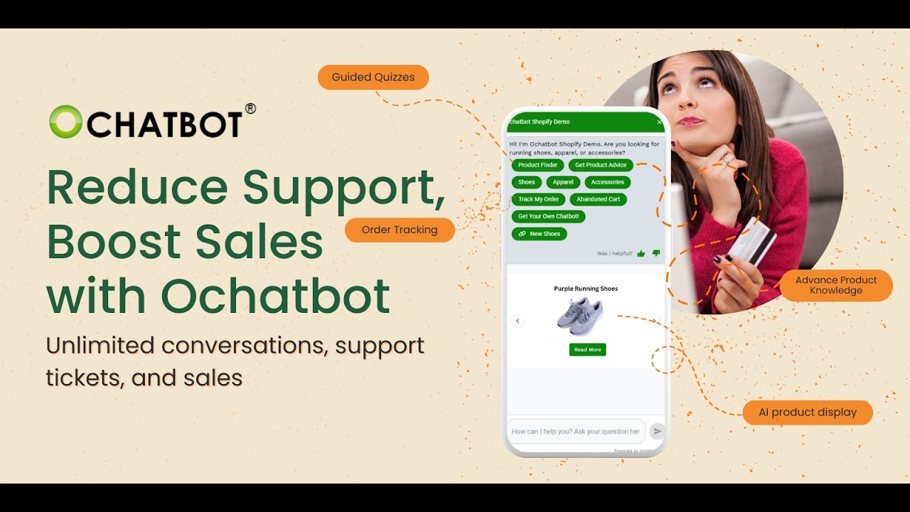 Best AI Chatbot for Shopify Boost Sales, Reduce Support, Unlimited Conversations | Ochatbot