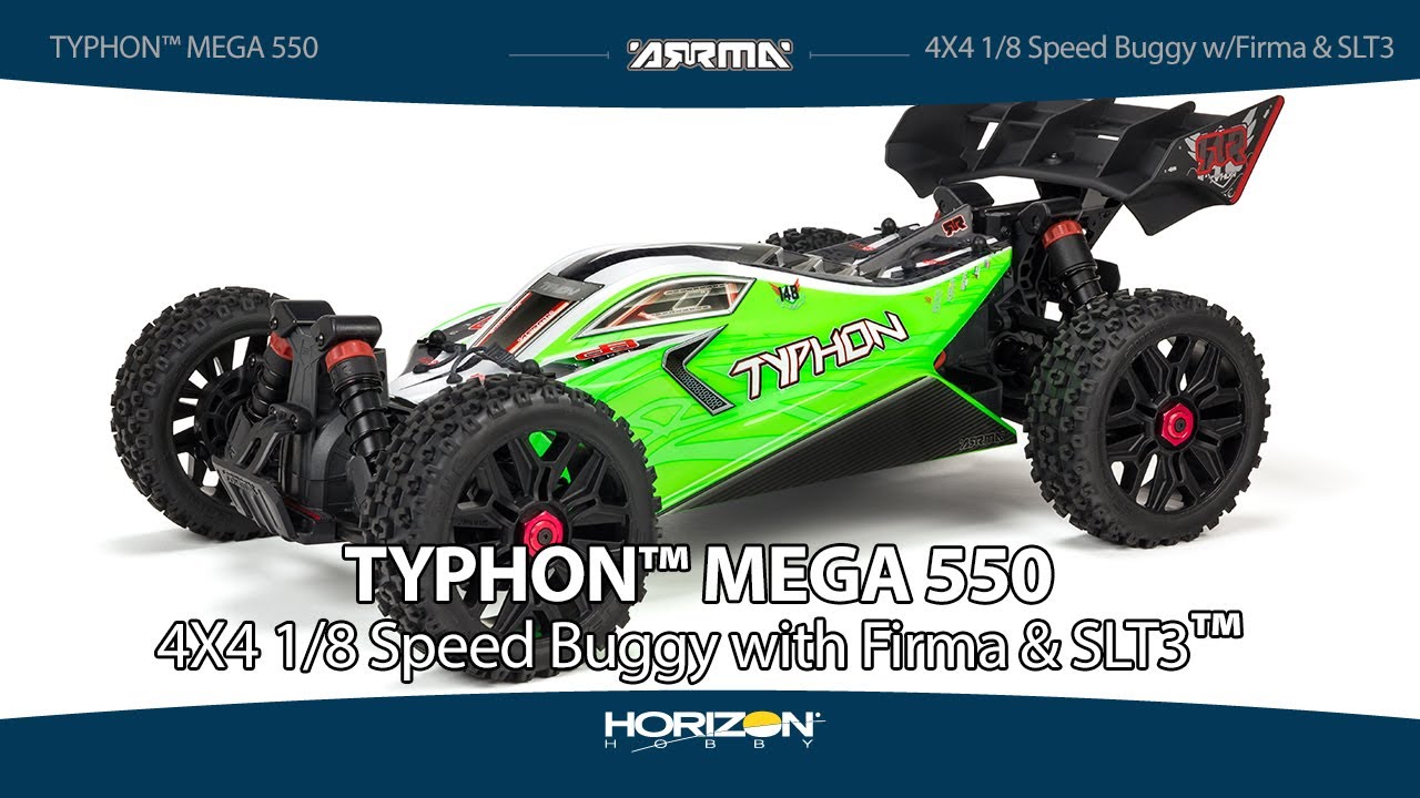 ARRMA&reg; TYPHON&trade; 4X4 MEGA 550 SLT3&trade; Speed Buggy RTR