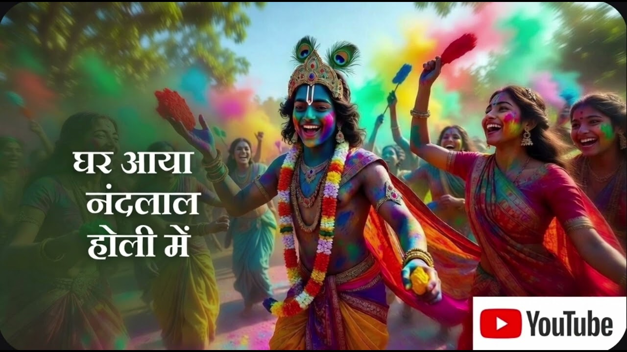 🌸 घर आया नंदलाल होली में 🌈 | Holi Special Bhajan 2026 🎶 | श्री कृष्ण होली गीत 🦚|#Holi2026