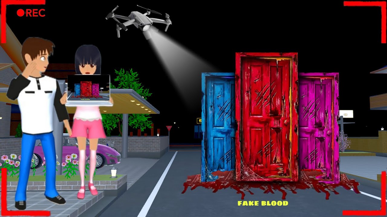 Yuta Mio Panik! CCTV Merekam PINTUMERAH Berlumuran Darah Misterius di Depan Rumah😱 | Sakura gameplay