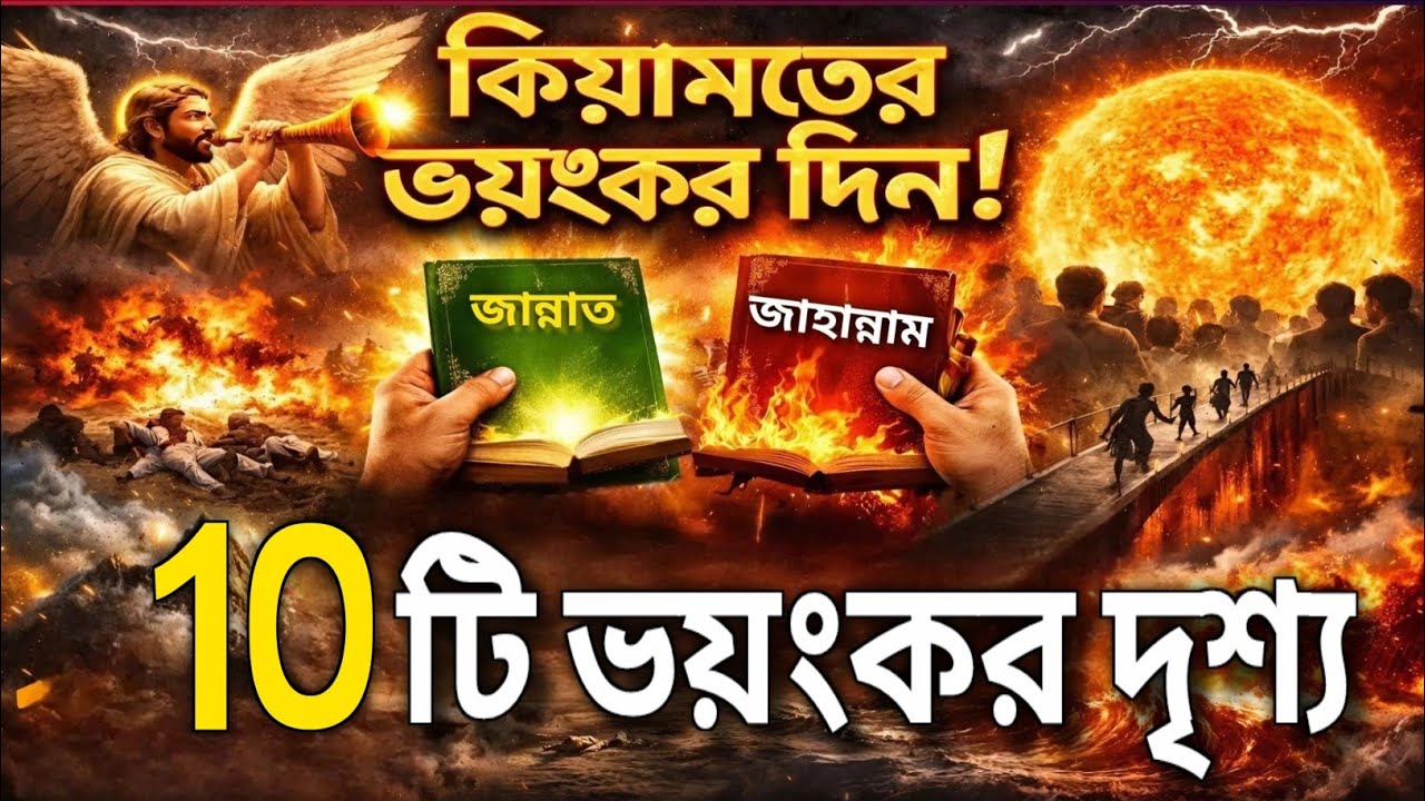 কেয়ামতের ১০টি ভয়ংকর দৃশ্য | যেগুলো শুনলে হৃদয় কেঁপে উঠবে | শেষ দিনের ভয়াবহ সত্য
