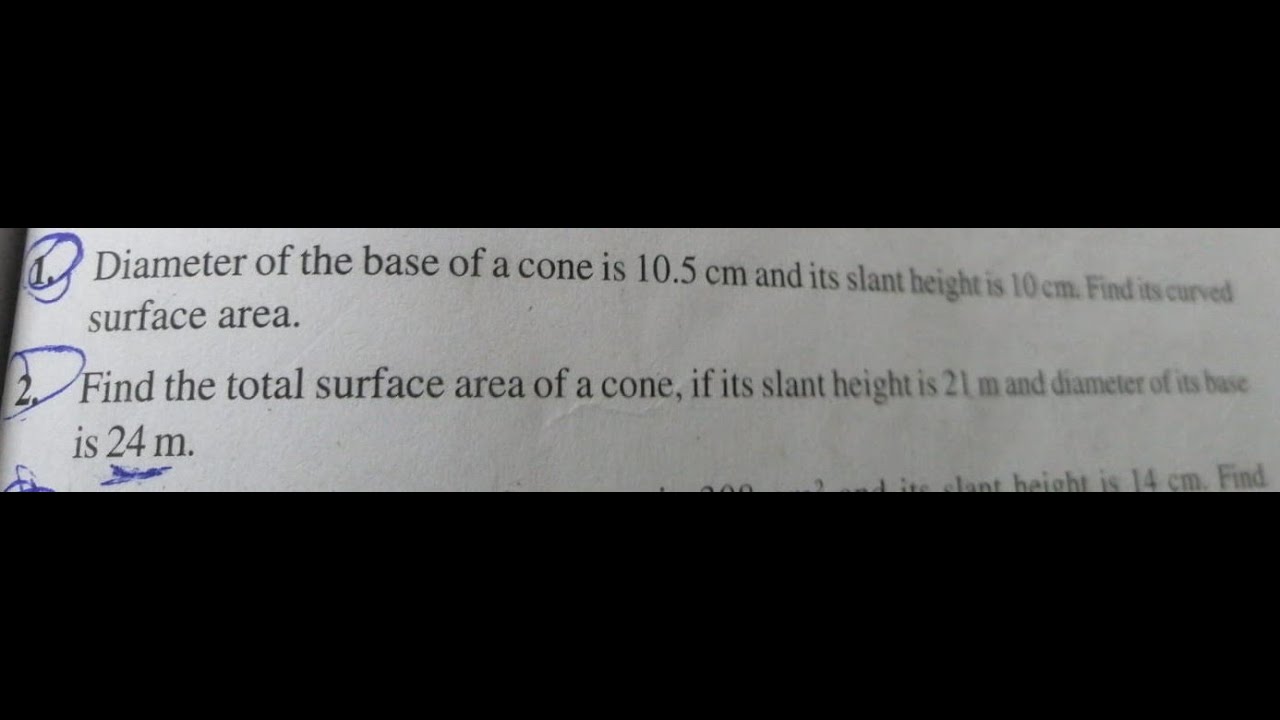 Grade 9 Surface areas and volumes - Had's doubt