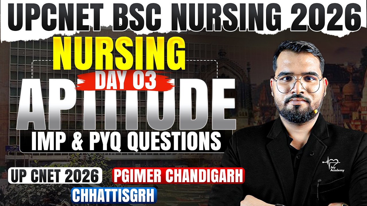 Nursing Aptitude LIVE 🔴 | Most Scoring & Repeated Questions | AIIMS, BSc Nursing & CET | DAY 3
