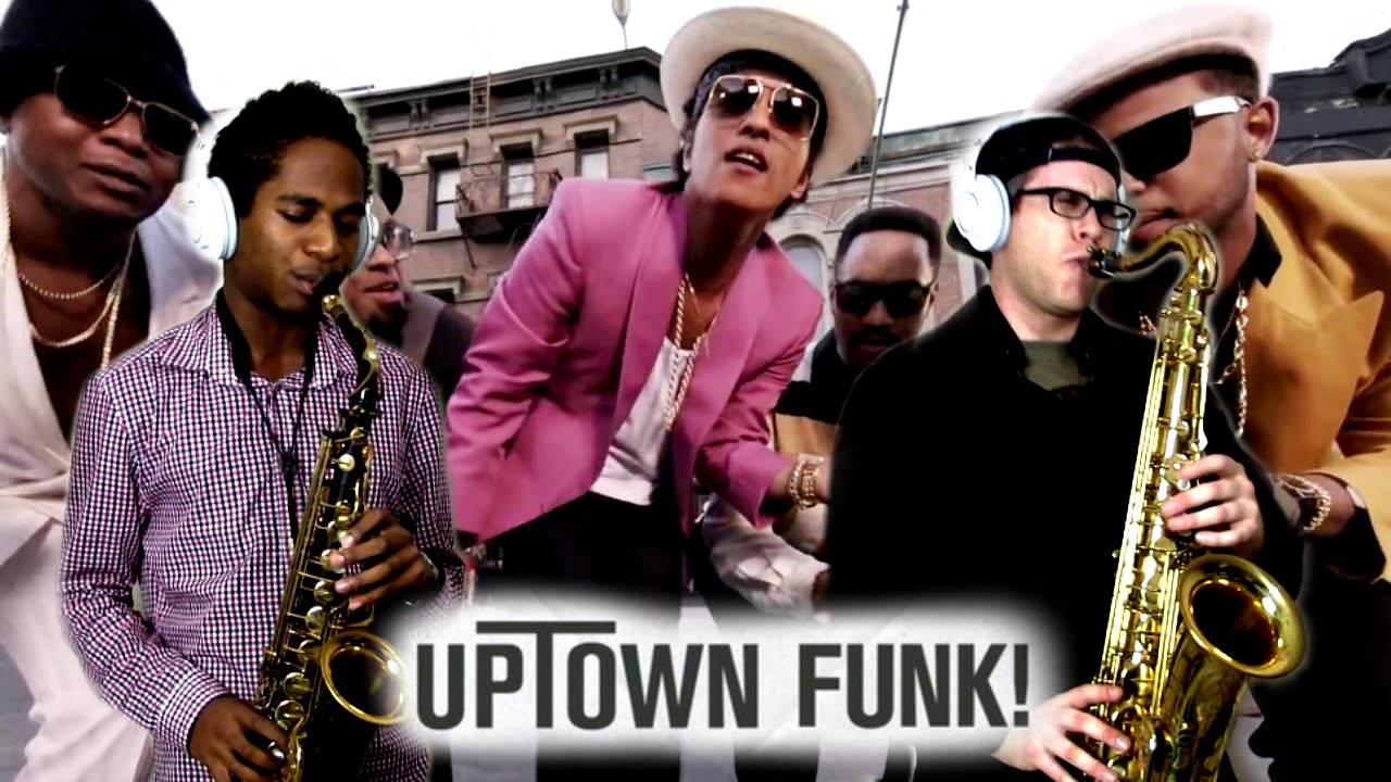 UPTOWN FUNK! - Mark Ronson & Bruno Mars - Tenor & Alto Sax Cover - BriansThing & Jacob Scesney 🎷