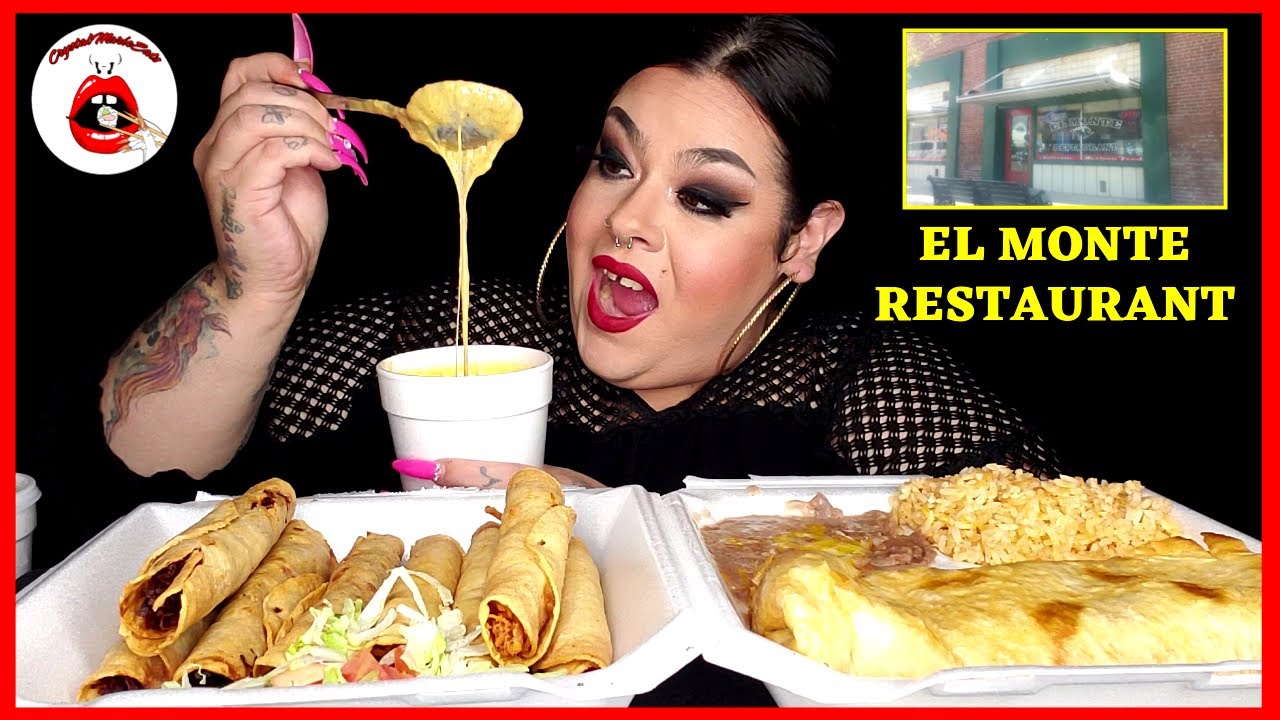MEXICAN FOOD MUKBANG | Chimichanga + Taquitos + Guacamole + Queso Dip