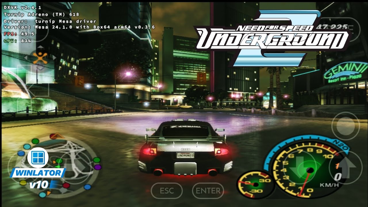 Winlator v10.1 | Need for Speed: Underground 2 | Snapdragon 732g | Android