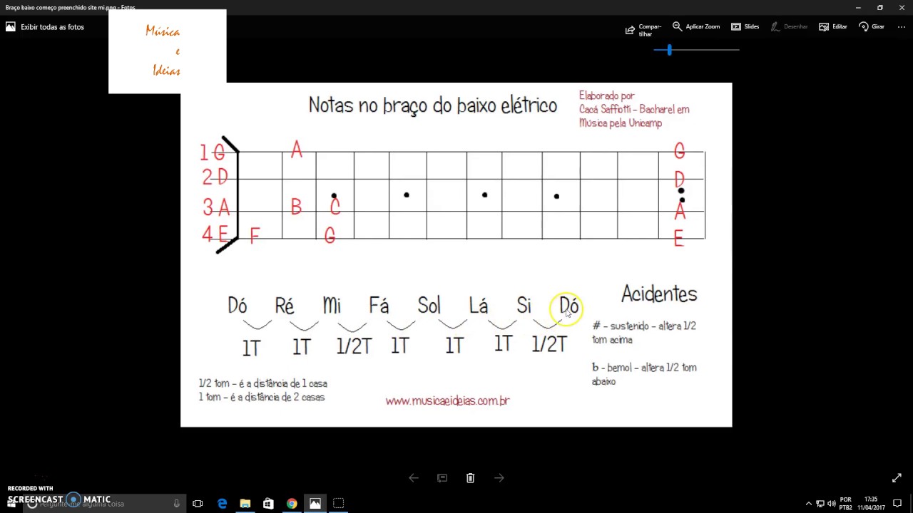Como tocar Baixo | Notas no braço | Cacá Saffiotti | Música e Ideias