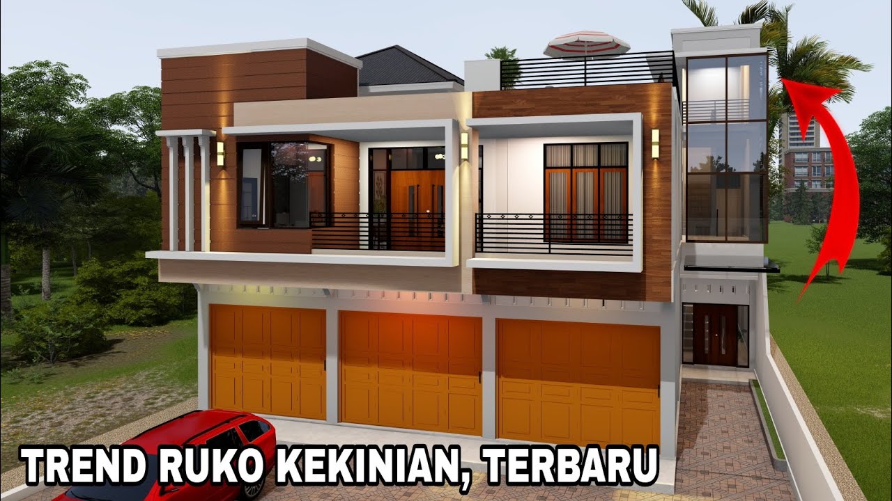 Yg lg Trend&Kekinian..!!Bangun Ruko minimalis 2 lantai 12x15 ada Rooftopnya juga
