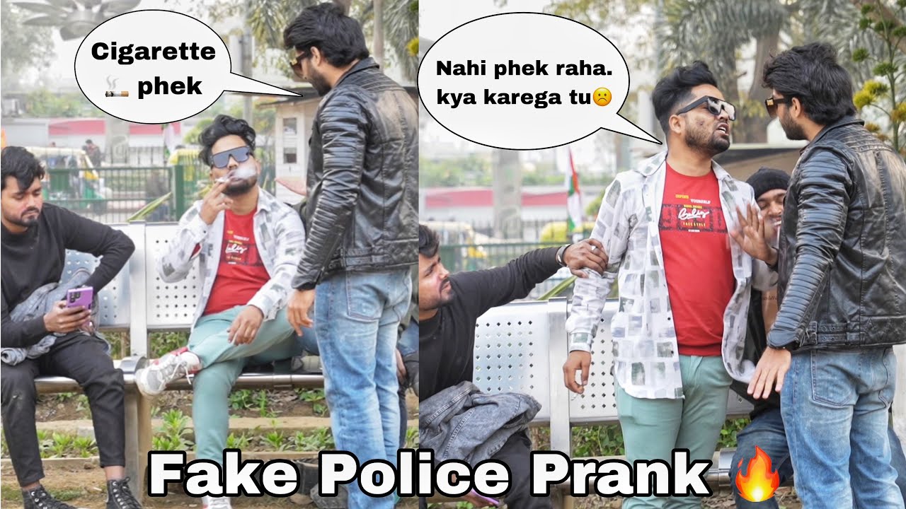 Fake Police Throwing Strangers Cigarette🚭Zia Kamal