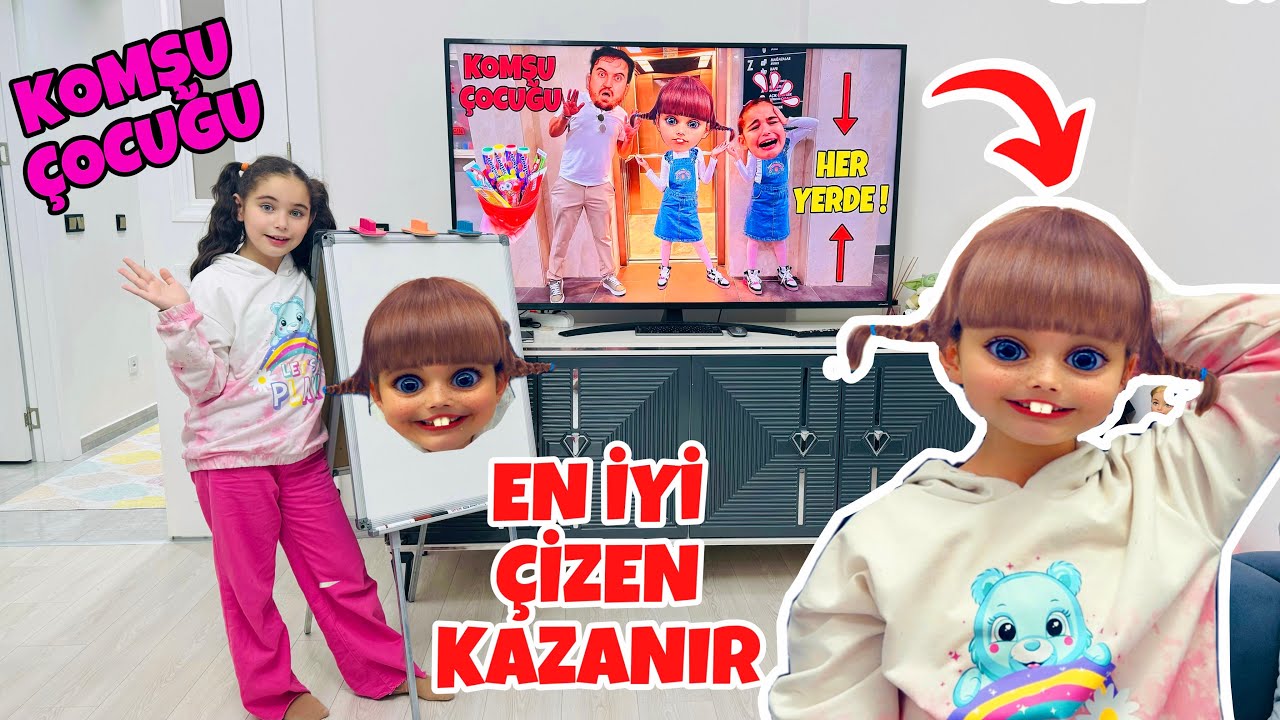 ELİF EN İYİ ÇİZEN KAZANIR !! BABAN HİLE Mİ YAPTI EYVAH!!