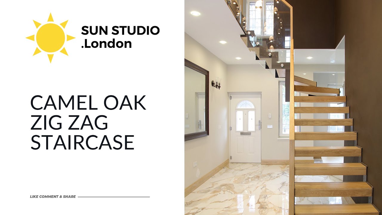 SHOWCASE: Camel Oak Zig Zag Staircase | SUN STUDIO .London