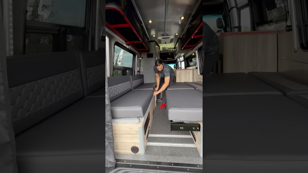 This camper van is HUGE inside! ￼#vanlife #rvtour #campervan