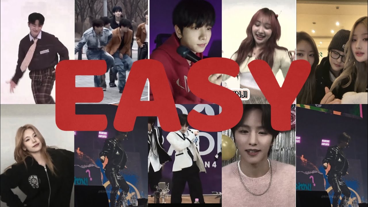 KPOP IDOLS DANCING AND SINGING TO LE SSERAFIM EASY PART 1