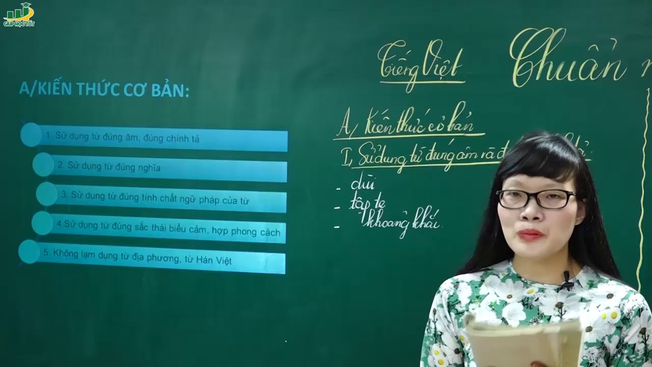 Ngữ Văn Lớp 7 – Chuẩn mực sử dụng từ ngữ văn 7 | Tiếng Việt từ và cụm từ | Cô Lê Hạnh