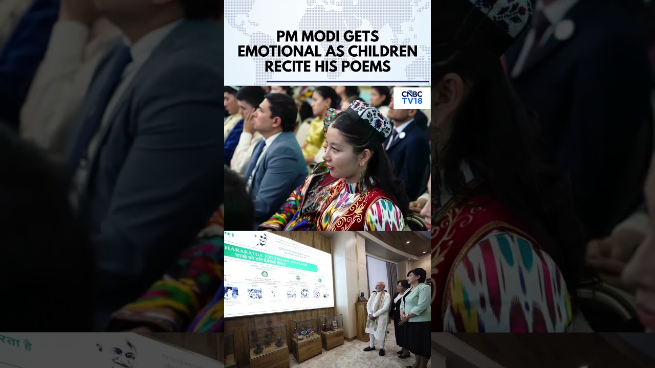 Watch: PM Modi Gets Emotional As Uzbek Children Recite His Poems | Tashkent |  Uzbekistan | N18G
