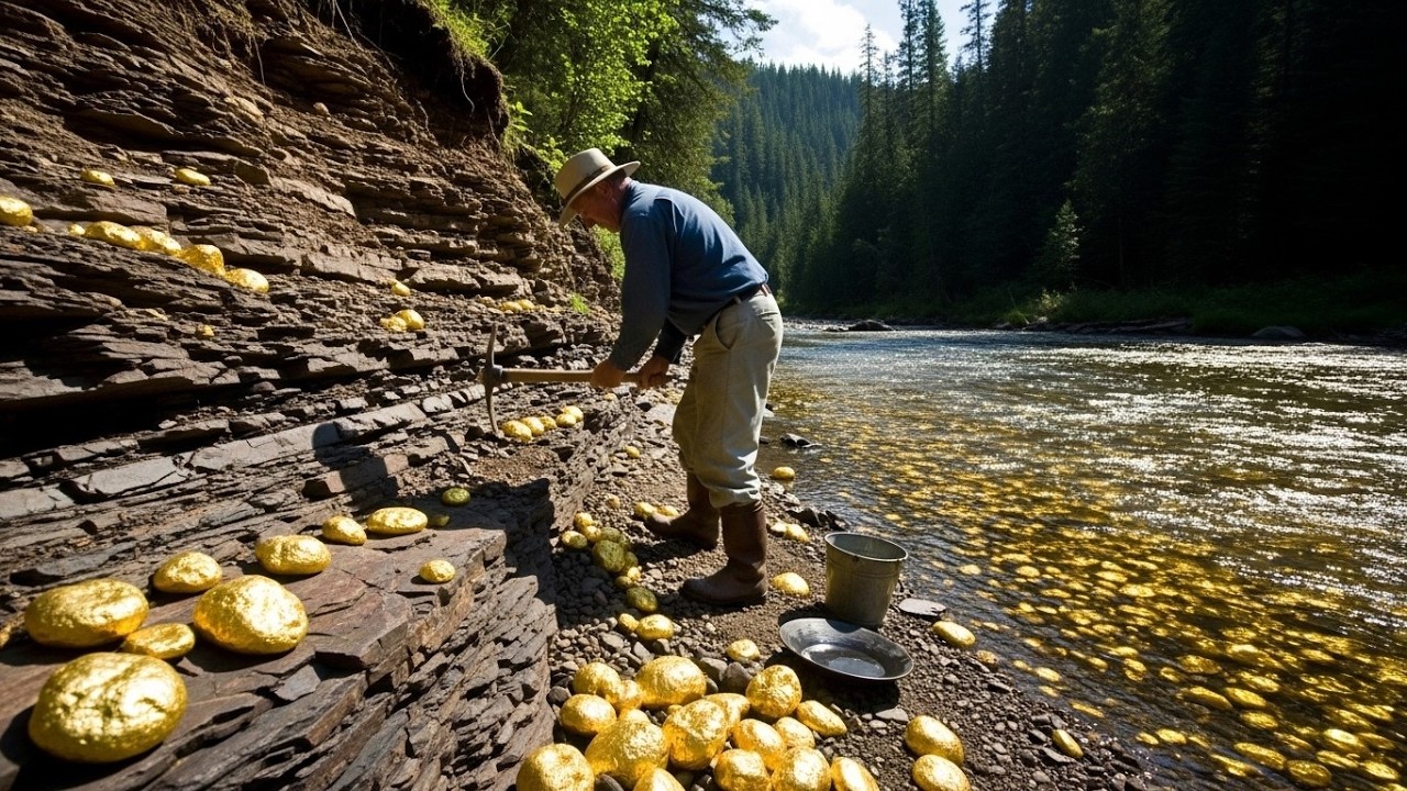 So Lucky Prospector’s Biggest Find Ever Rivers Full of Gold Nuggets!