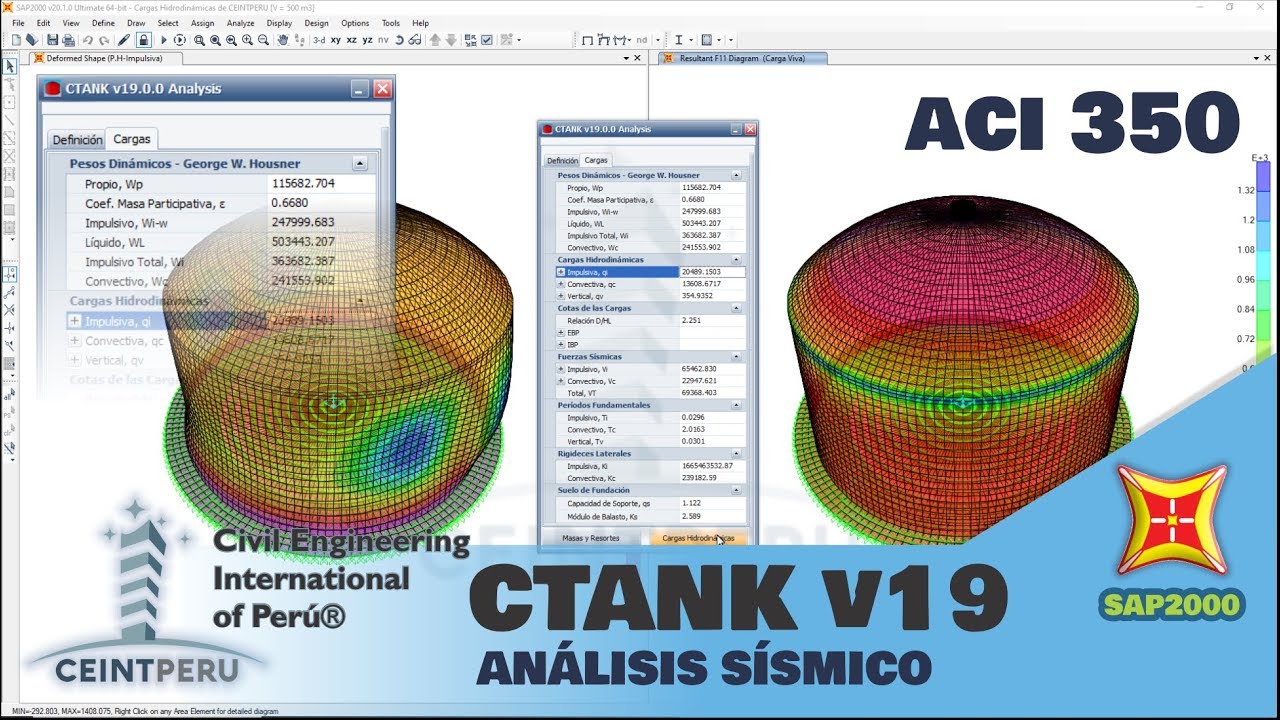 CTANK v19 - ANÁLISIS AUTOMATIZADO DE TANQUES APOYADOS ACI 350 3R 06