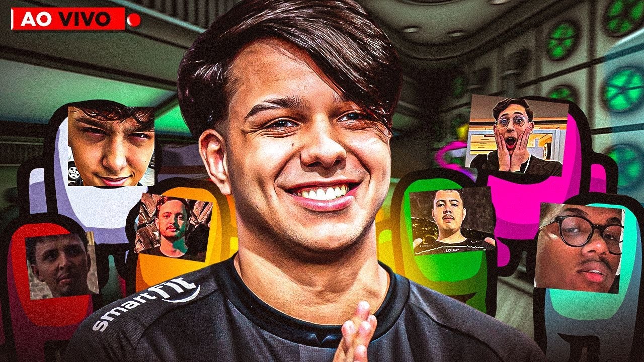 🔴 JOGANDO AMONG US COM A TROPA 🔴 BROTAAAA  - 💜 FLUXO BOPS 💜