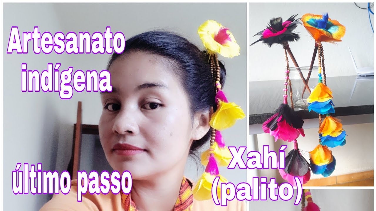 #artesanatoindigena #fasefinal Como fazer a montagem final do Xahí  (palito) de pena .