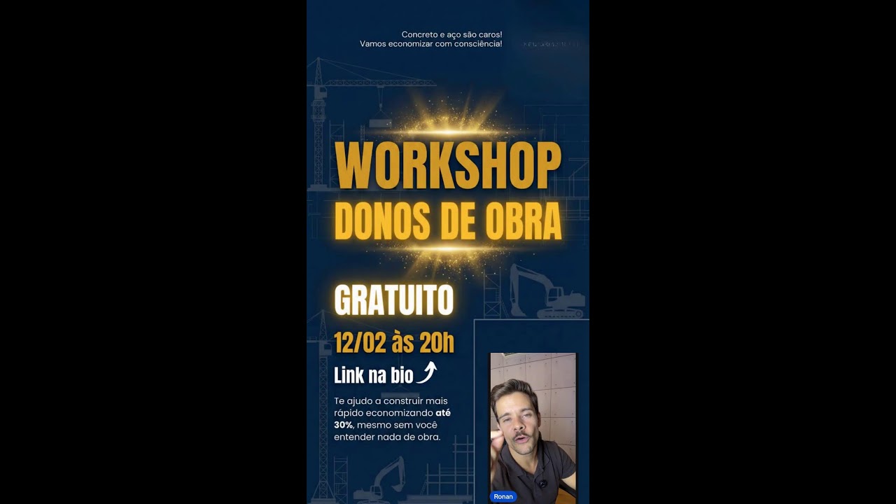 Concreto e aço são caros! Vamos economizar com consciência!