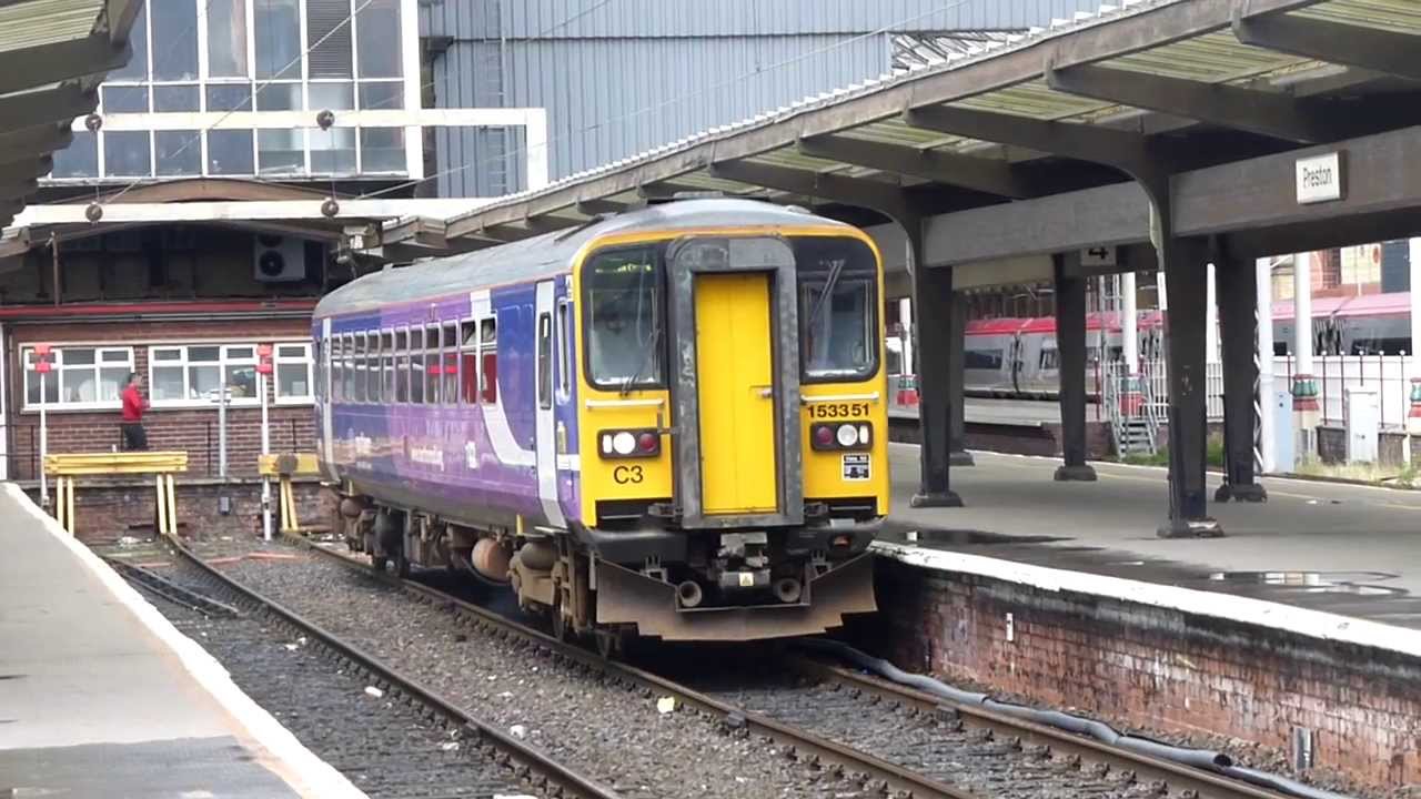 Northern Class 153 153351 leaves Preston (7/9/13)