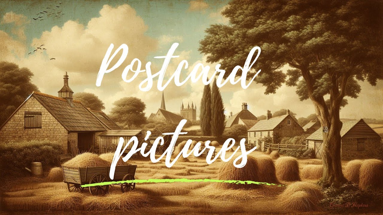 Vintage Farm and Church Landscape &ndash; 1 Hour Framed TV Art Screensaver
