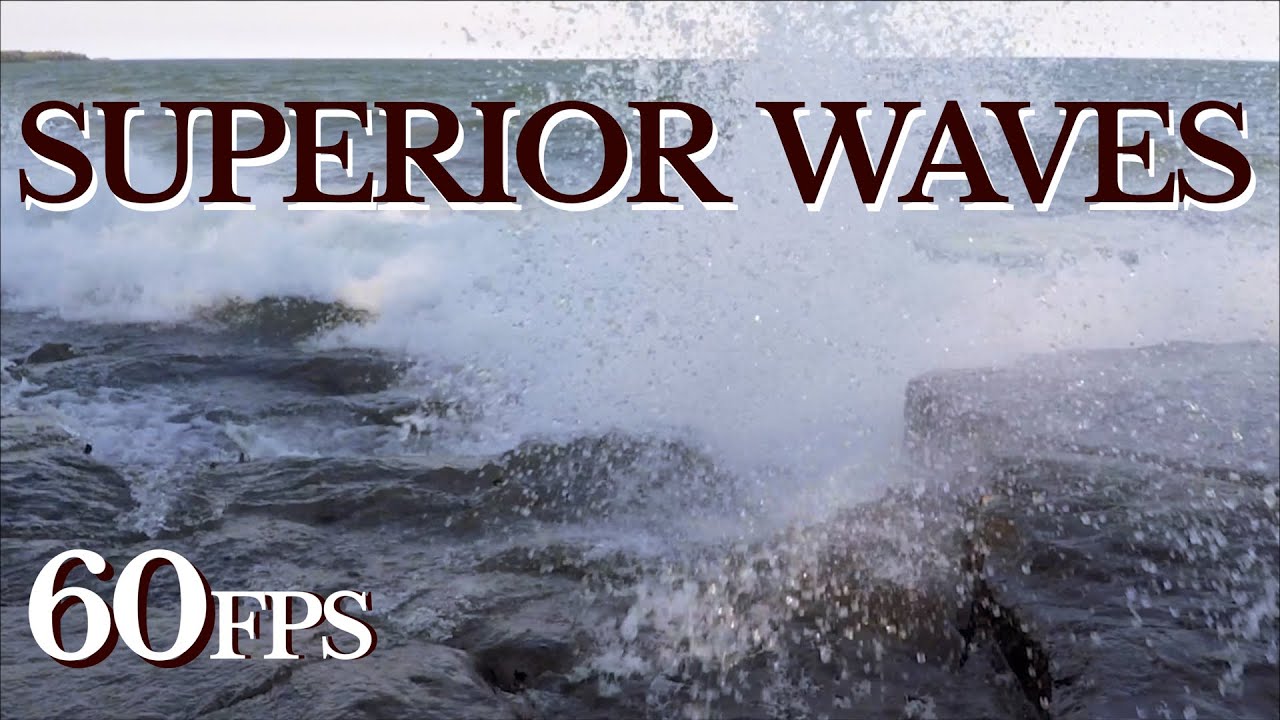🎧 LAKE SUPERIOR WAVES | Waves Breaking on the North Shore of Lake Superior | 9 Hours