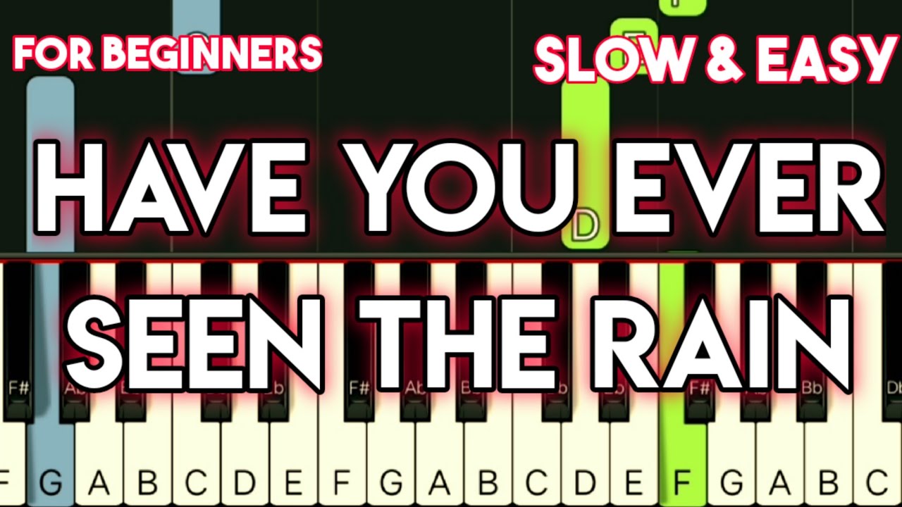 ROD STEWART - HAVE YOU EVER SEE THE RAIN | SLOW & EASY PIANO TUTORIAL