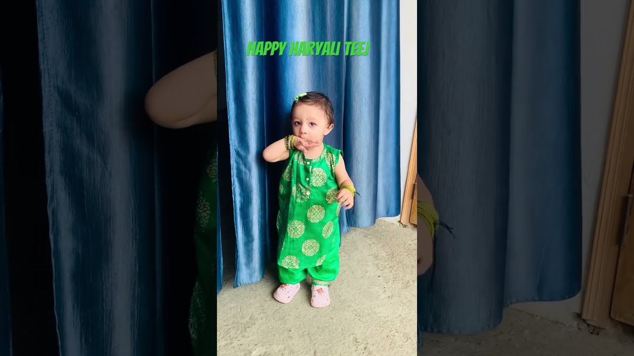 Cute Vihanaa celebrate hariyali teej #vihanaasworld #cutebaby #teej