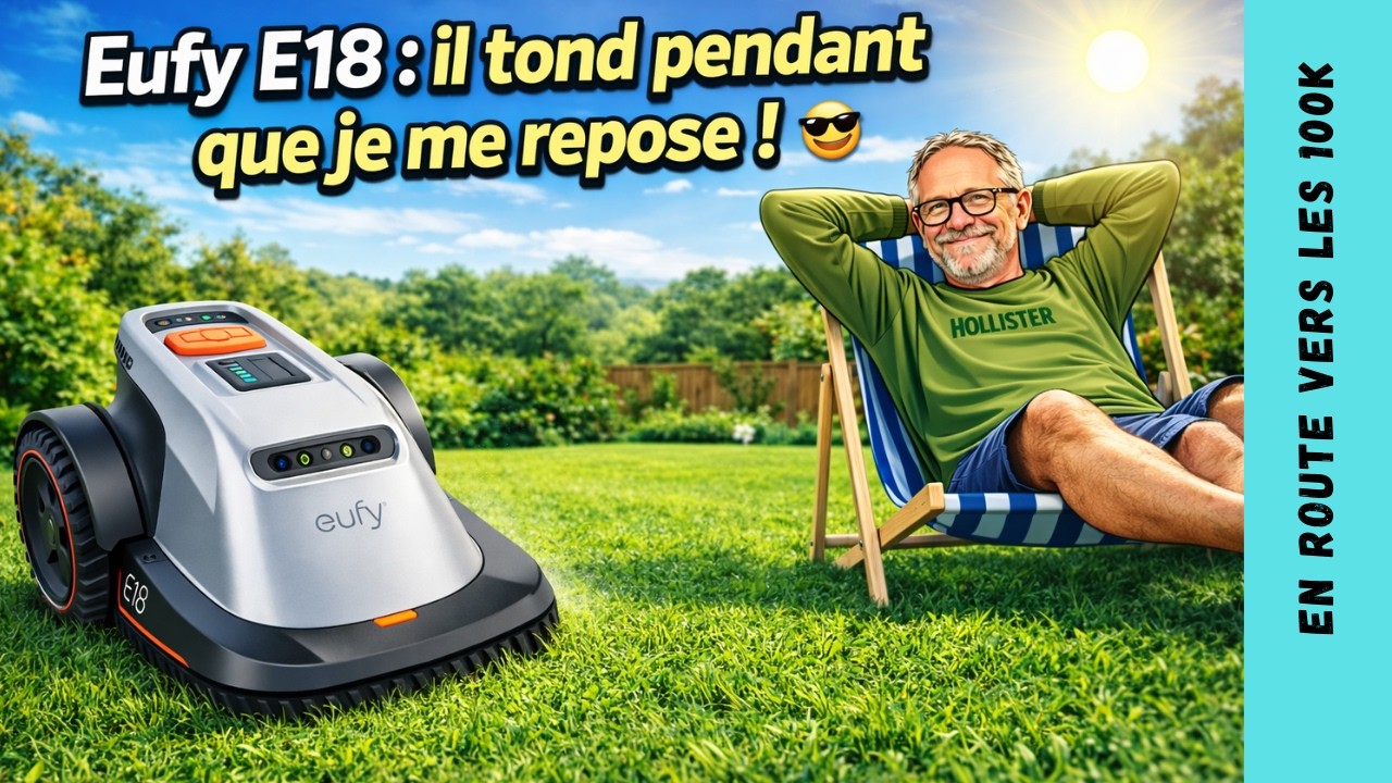  Robot tondeuse Eufy E18, il est vraiment incroyable.