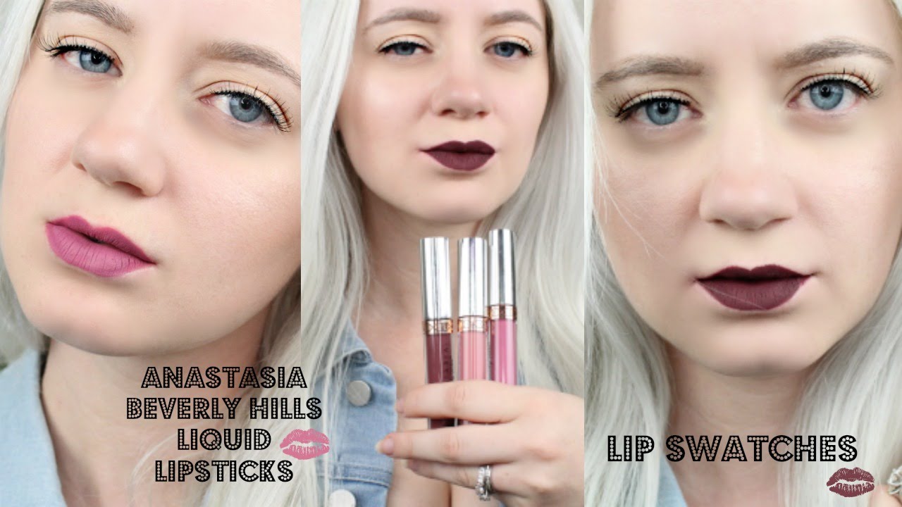 Anastasia Beverly Hills Liquid Lipstick Crush, Soft Lilac, Trust Issues Swatches
