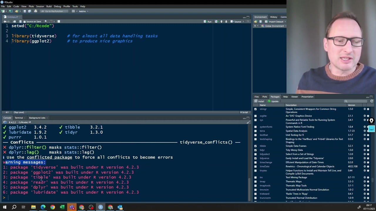 First Steps in R and RStudio