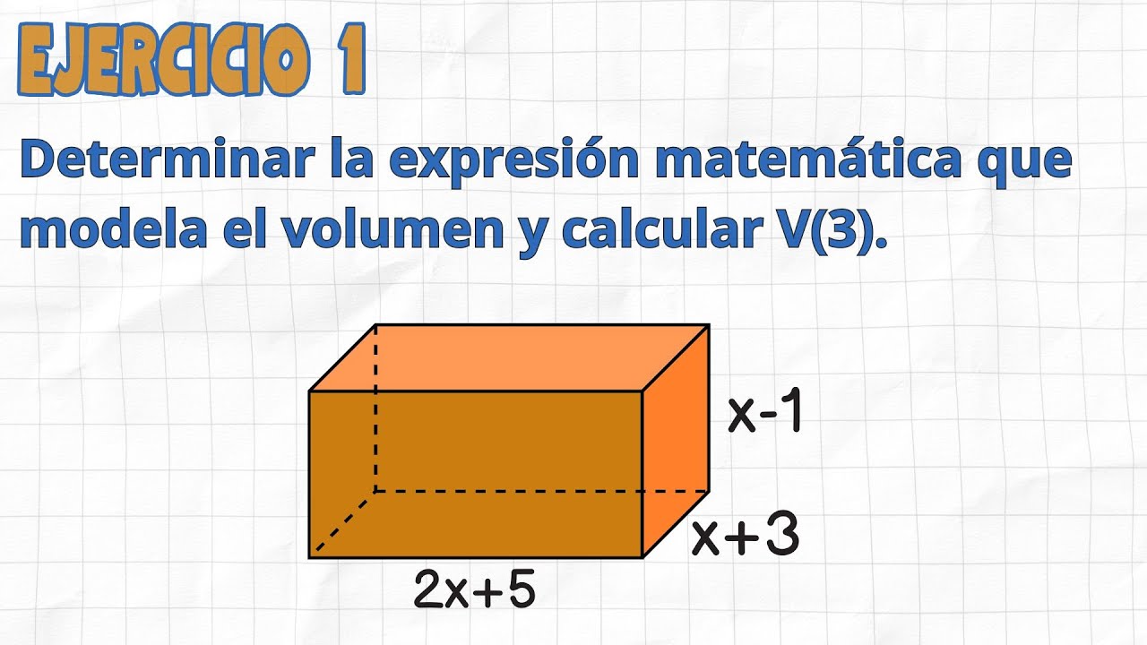 Volumen con expresiones algebraicas. Parte 1 de 2