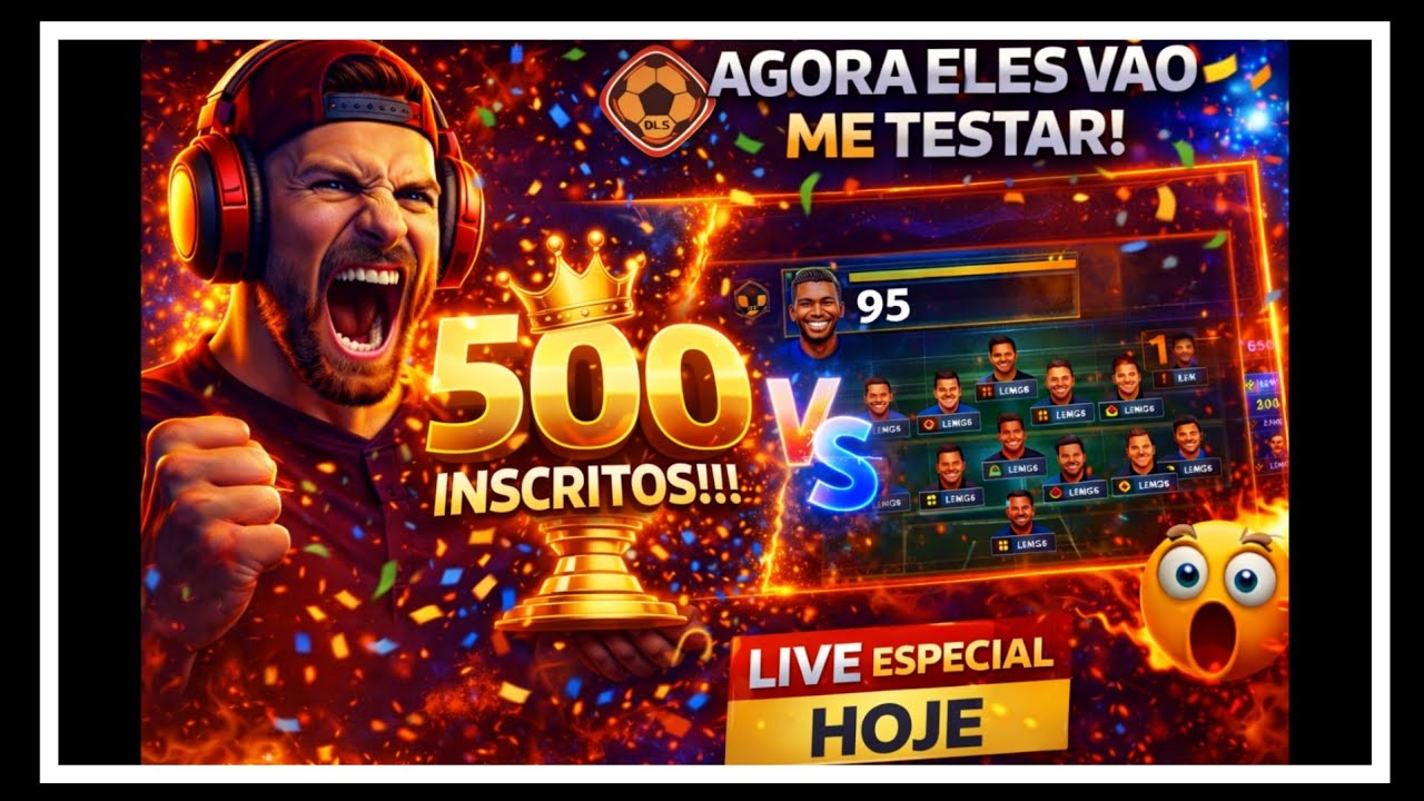 👑 BATEMOS 500 INSCRITOS!!! 🔥 LIVE ESPECIAL X1 CONTRA INSCRITOS NO DLS!#RumoA1K #DreamLeagueSoccer