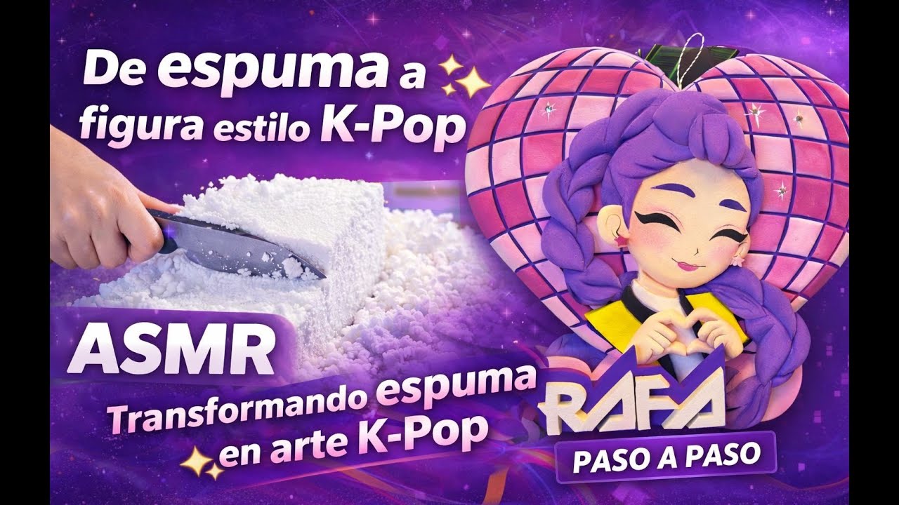Transformando espuma en arte K-Pop | Figura inspirada en Rumi (ASMR satisfactorio)
