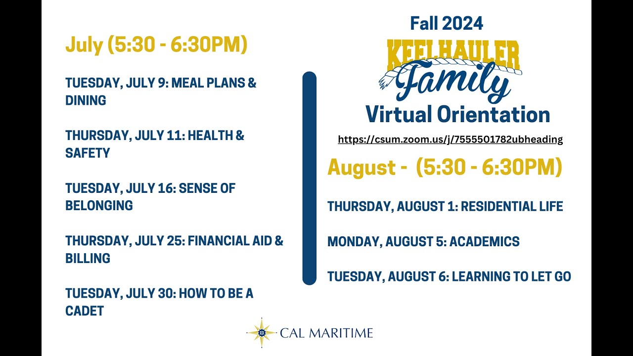 #KeelhaulerOrientation2024 | July 30 Session 5 of 8 | How to Be a Cadet