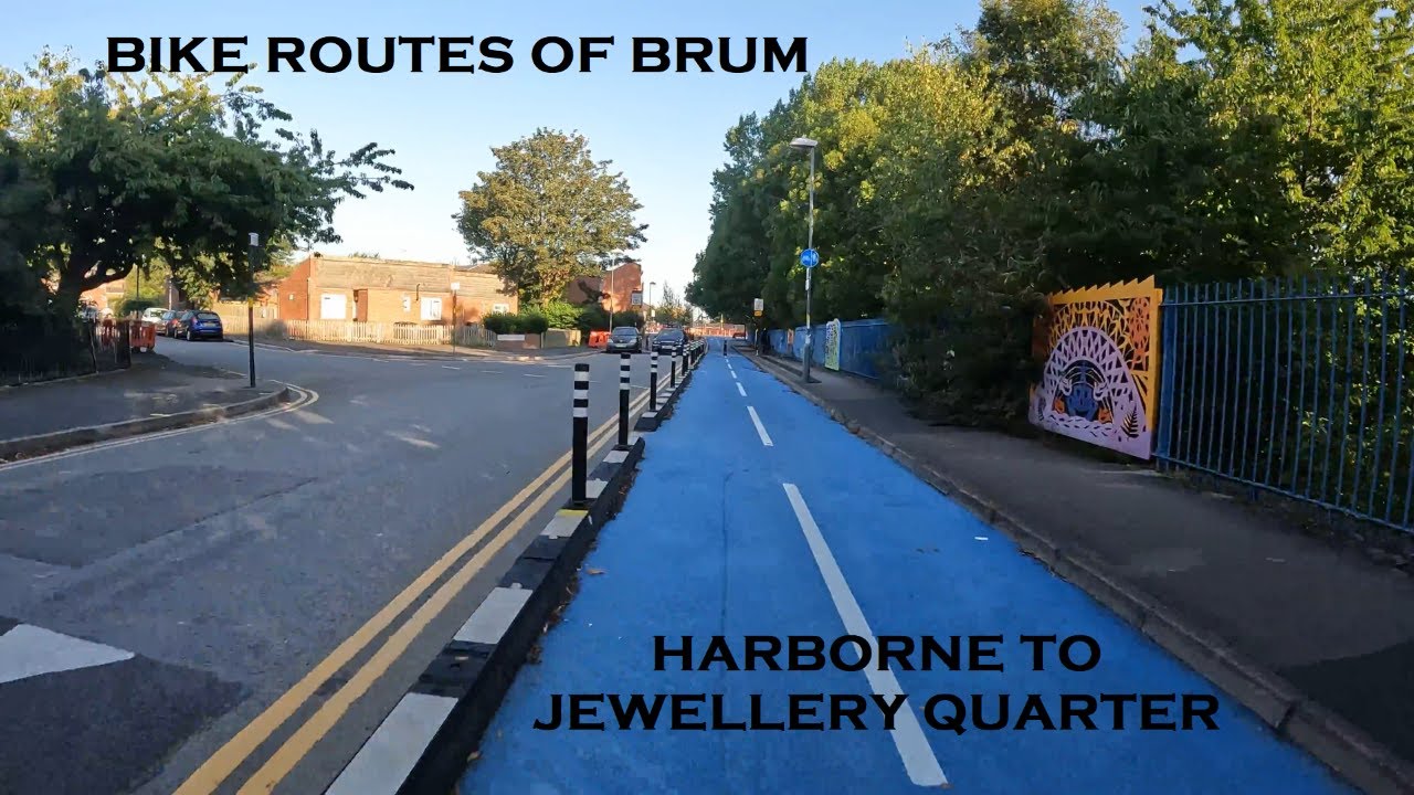 Harborne to Jewellery Quarter - Full Cycle Route on Harborne Walkway and Quiet Streets