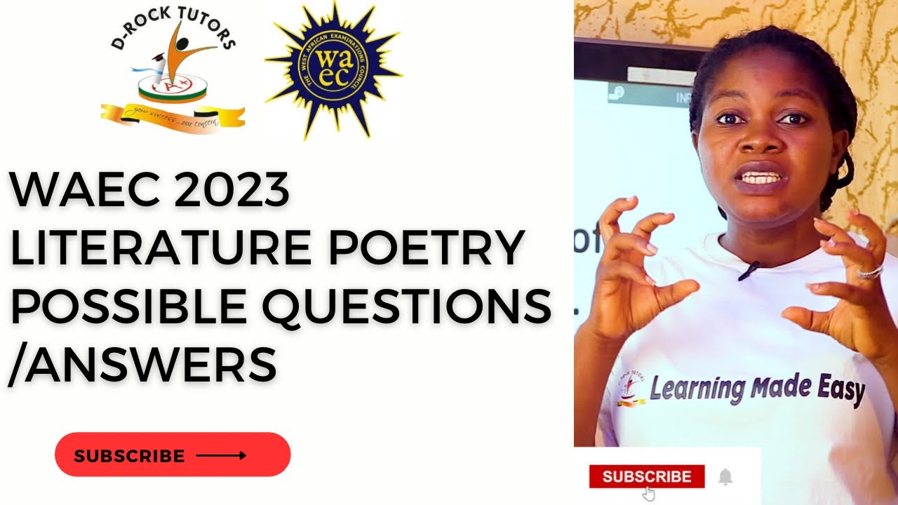 WAEC, NECO & NABTEB 2023 LITERATURE POETRY - Black woman, Bisney poplars, and lots more ANALYSED
