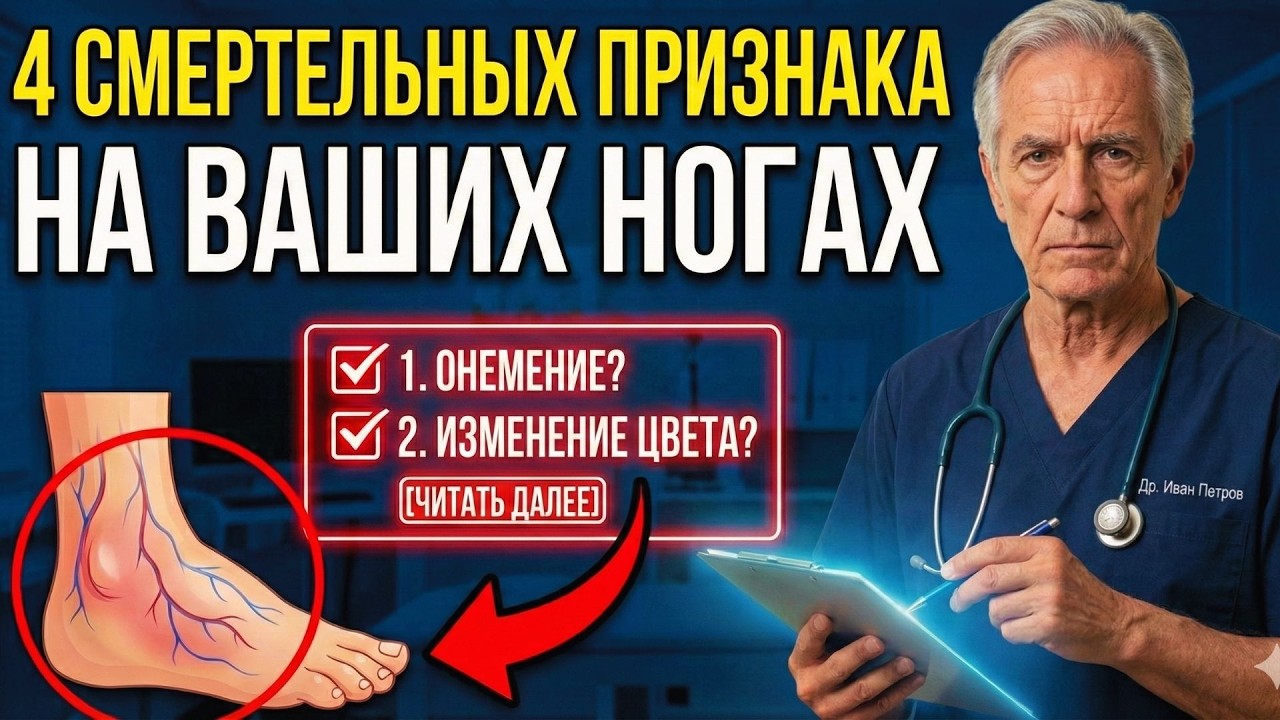 Ваши ступни предупреждают об инсульте за 3 месяца (НЕ игнорируйте эти 4 признака)