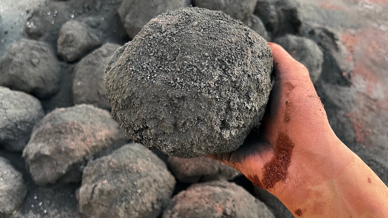 Pure Charcoal Balls || Dustiest texture Ever || Floor crumbling ASMR #insane