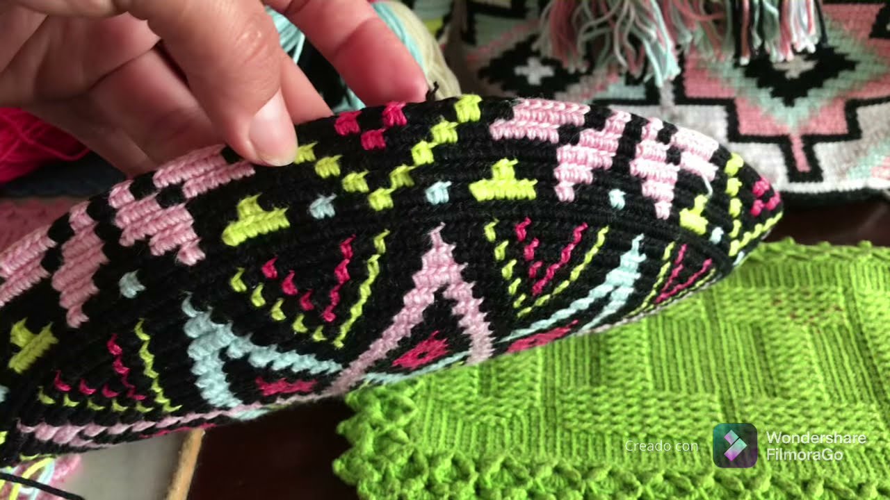 Pasó a paso fondo en mándala para mochila wayuu ( parte 5 )
