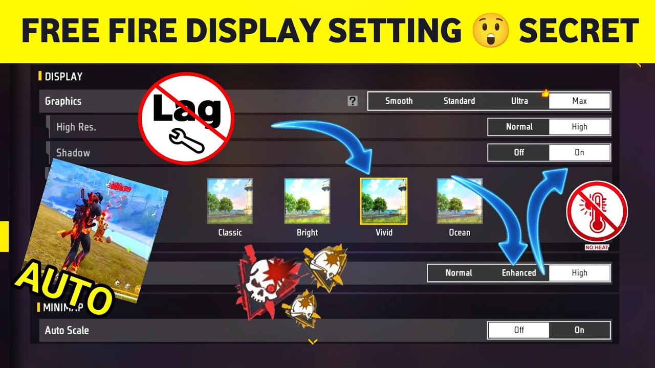 Display Setting Free Fire | Pro Player display Setting Free Fire 2024 | Free Fire Setting | FF Max