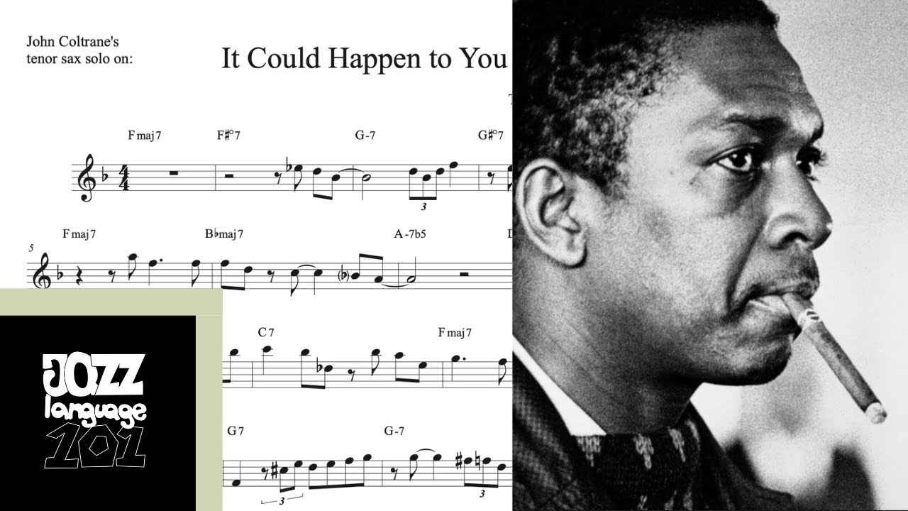 John Coltrane's tenor sax solo TRANSCRIPTION on 'It Could Happen to You' (Bb)