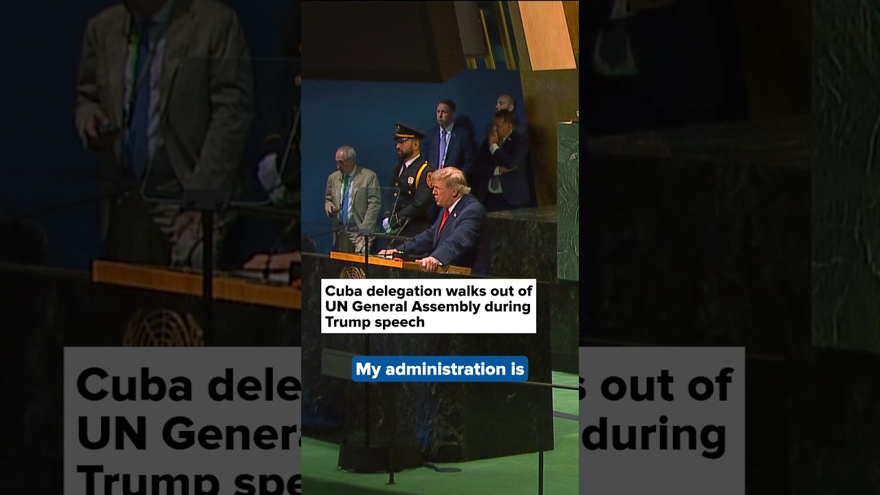 Cuba delegation walks out of United Nations General Assembly during Trump speech